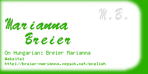 marianna breier business card